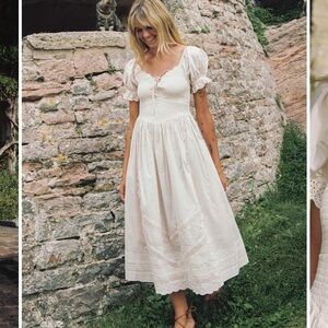 Christy Dawn Madeline Cream Midi Dress